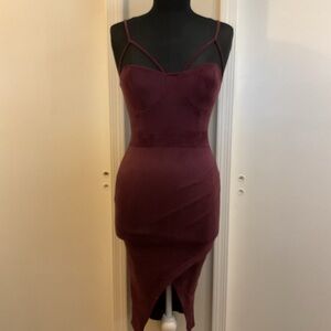 🌹 Purple Velvet Bodycon Dress